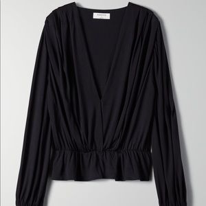 Never Worn Babaton Carlton LongSleeve Blouse SMALL